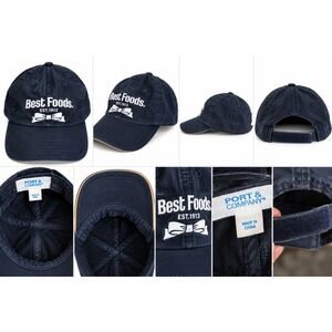 Best Foods Logo Dad Hat Navy Blue Port & Company Adjustable Promo Baseball Cap